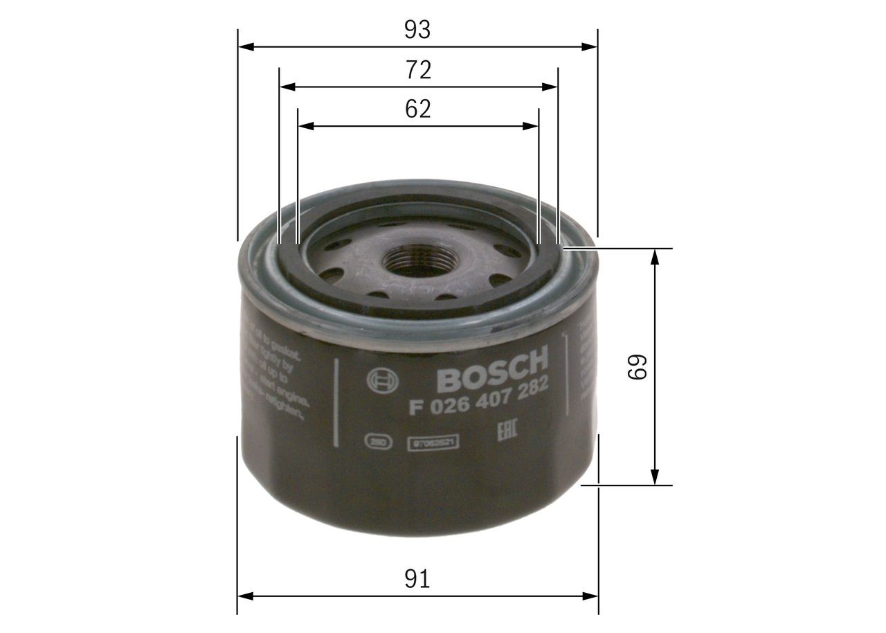 OEM-quality BOSCH F 026 407 282 Automatic Transmission Filter