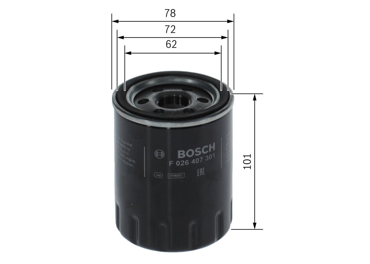 OEM-quality BOSCH F 026 407 301 Engine oil filter
