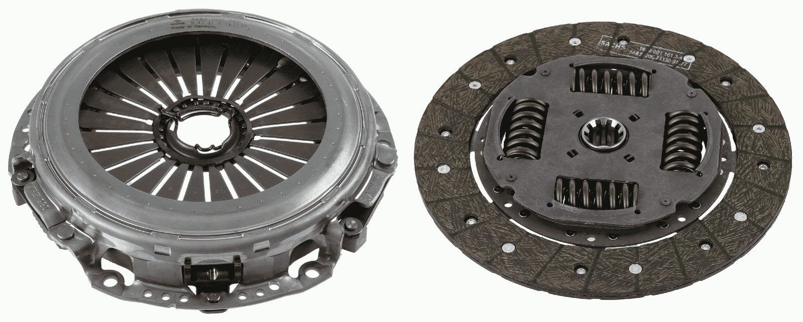 3400 700 551 SACHS Clutch set NISSAN without clutch release bearing, with automatic adjustment, 280mm