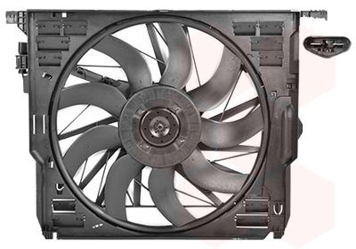 0603747 VAN WEZEL Cooling fan NISSAN with radiator fan shroud, with electric motor