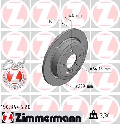 ZIMMERMANN 150.3446.20 Brake disc MINI experience and price