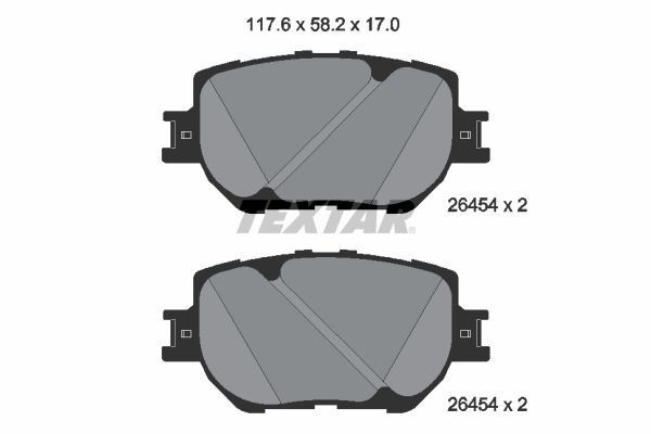 Original TEXTAR 26454 Brake pad kit 2645401 for LEXUS IS
