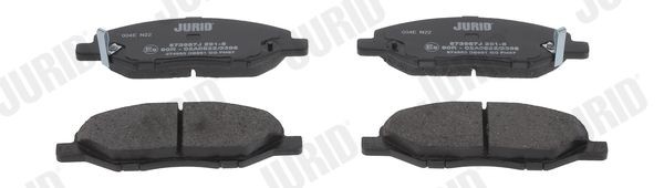 JURID 573967J Brake pad set with acoustic wear warning, without accessories