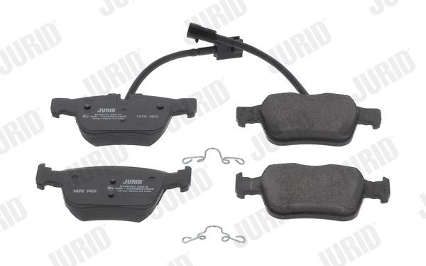 22604 JURID incl. wear warning contact, with accessories Height 1: 56mm, Height: 56mm, Width: 122,9mm, Thickness: 16mm Brake pads 573978J buy