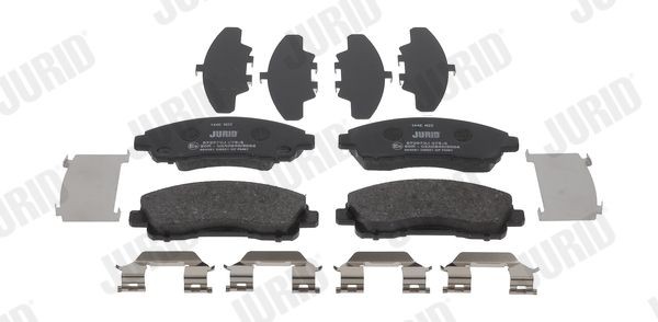 29378 JURID not prepared for wear indicator, without accessories Height 1: 58mm, Height: 58mm, Width: 153,4mm, Thickness: 18mm Brake pads 573979J buy