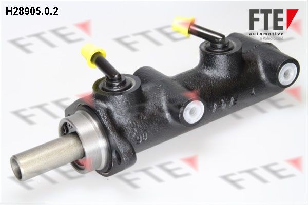 Brake master cylinder FTE Number of connectors: 2, Bore Ø: 9 mm, Piston Ø: 28,6 mm, Grey Cast Iron, M10x1 - 9722087