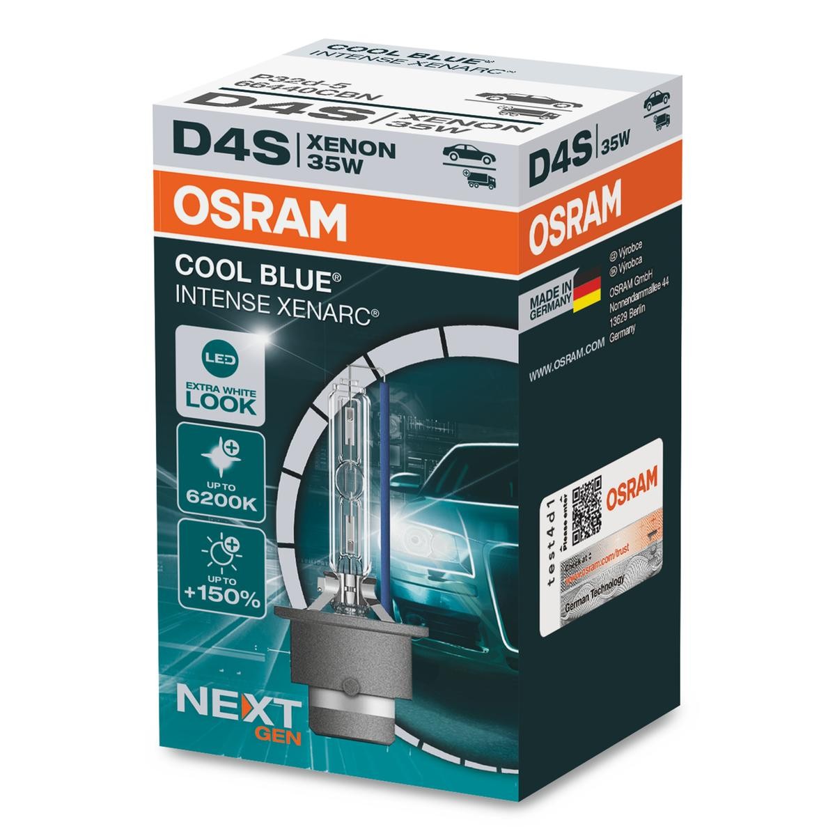 Ampoules H7 Cool Blue Intense Nouvelle Génération Osram 64210CBN