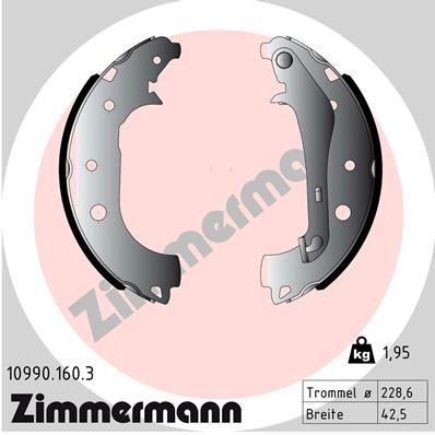 Great value for money - ZIMMERMANN Brake Shoe Set 10990.160.3