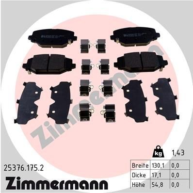 ZIMMERMANN 25376.175.2 Brake pad set DODGE experience and price