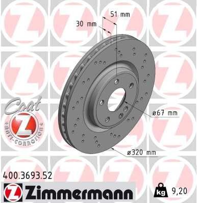 Great value for money - ZIMMERMANN Brake disc 400.3693.52