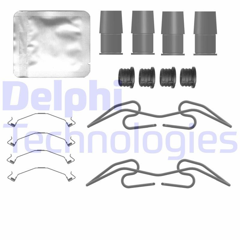 Original DELPHI Rear brake pad fitting kit LX0784 for SKODA RAPID