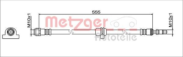 BMW 1 Series Flexible brake pipe 17400778 METZGER 4112082 online buy