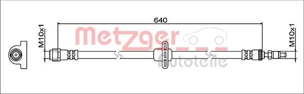 Original METZGER Brake flexi hose 4112083 for BMW X3