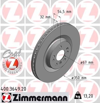 Mercedes-Benz GL Brake disc ZIMMERMANN 400.3649.20 cheap