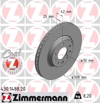 ZIMMERMANN 430.1488.20 Brake disc SAAB experience and price