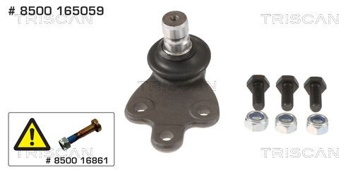 TRISCAN 21mm, 81mm Cone Size: 21mm Suspension ball joint 8500 165059 buy