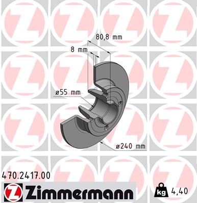 ZIMMERMANN 470.2417.00 Brake disc 77012 07823