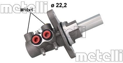 METELLI D1: 22,20 mm, Aluminium Master cylinder 05-1166 buy