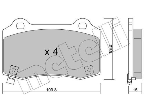 Chevrolet CAMARO Brake pad set METELLI 22-0251-6 cheap