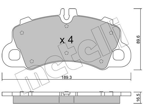 22469 METELLI prepared for wear indicator Thickness 1: 16,5mm Brake pads 22-1259-0 buy