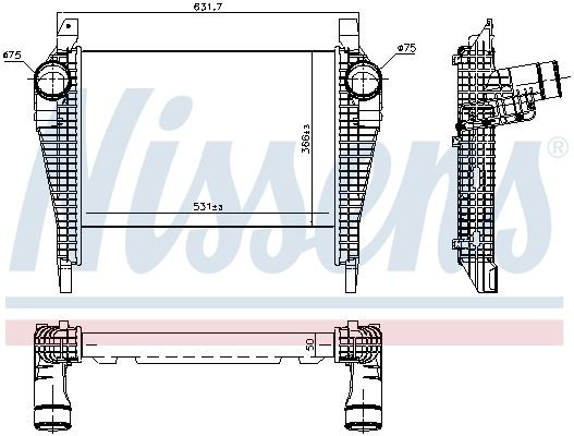 NISSENS 961257 Ladeluftkühler für IVECO EuroFire LKW in Original Qualität