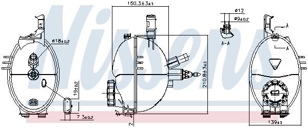 OEM-quality NISSENS 996159 Coolant expansion tank