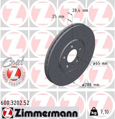 Great value for money - ZIMMERMANN Brake disc 600.3202.52
