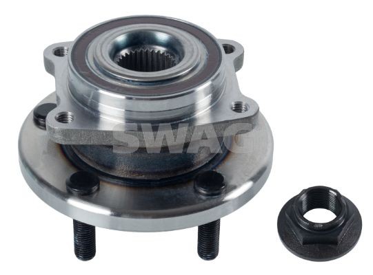 33 10 3152 SWAG Wheel bearings DODGE Front Axle Left, Front Axle Right, Wheel Bearing integrated into wheel hub, with integrated magnetic sensor ring, with wheel hub, with ABS sensor ring, 85 mm, Angular Ball Bearing