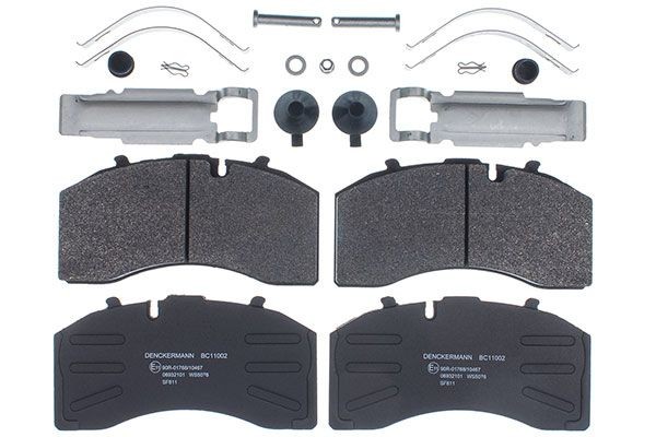 DENCKERMANN prepared for wear indicator Height: 108,2mm, Width: 210,9mm, Thickness: 30mm Brake pads BC11002 buy