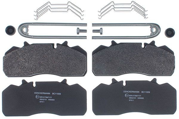 DENCKERMANN prepared for wear indicator Height: 92,4mm, Width: 210,6mm, Thickness: 29,8mm Brake pads BC11009 buy