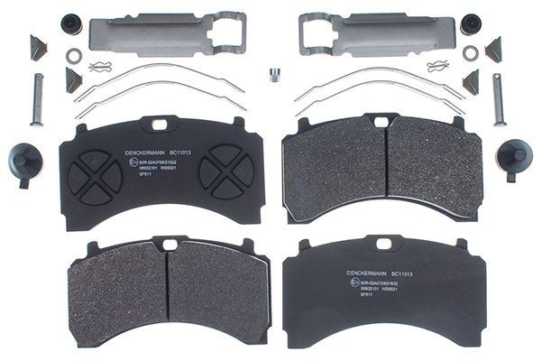 DENCKERMANN prepared for wear indicator Height: 116,6mm, Width: 211,5mm, Thickness: 35mm Brake pads BC11013 buy