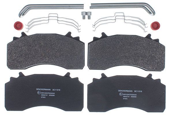 DENCKERMANN prepared for wear indicator Height: 107,5mm, Width: 217,6mm, Thickness: 30,8mm Brake pads BC11018 buy