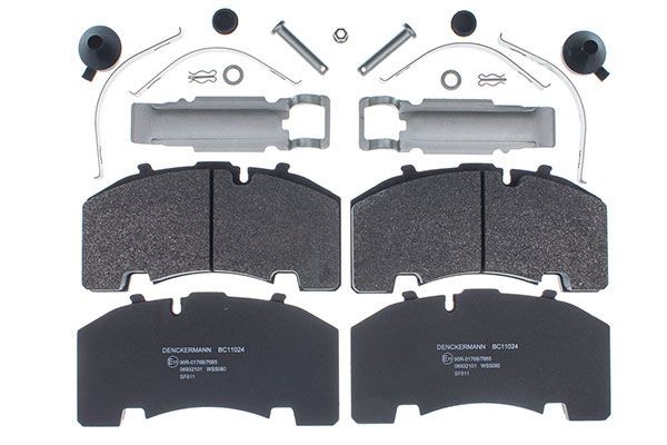 DENCKERMANN BC11024 Brake pad set prepared for wear indicator