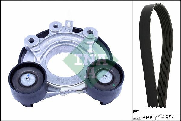 BMW X1 Serpentine belt kit 17415582 INA 529 0522 10 online buy