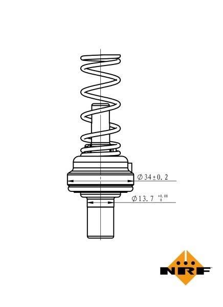 OEM-quality NRF 725085 Thermostat in engine cooling system