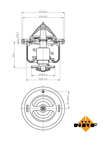 OEM-quality NRF 725110 Thermostat in engine cooling system