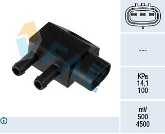 FAE Number of pins: 3-pin connector Sensor, exhaust pressure 16149 buy
