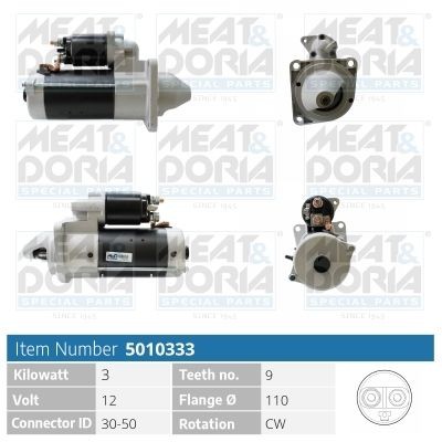MEAT & DORIA 5010333 Starter motor 580 144 18 14