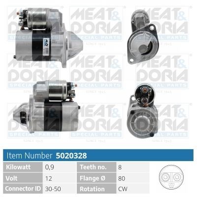 MEAT & DORIA 5020328 Starter motor S114 653