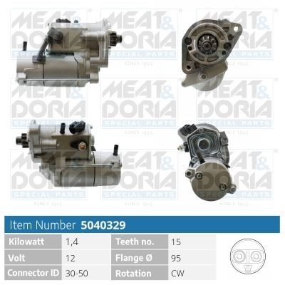MEAT & DORIA 5040329 Starter motor S114-244