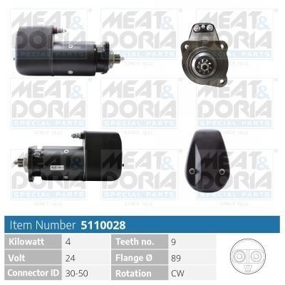 MEAT & DORIA 5110028 Starter motor 51.26201-7001