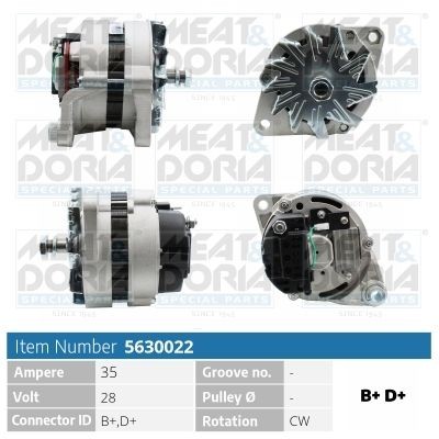 5630022 MEAT & DORIA Lichtmaschine IVECO TurboTech