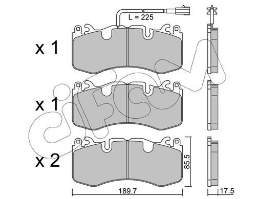 24873 CIFAM incl. wear warning contact Thickness 1: 17,5mm Brake pads 822-1202-0 buy