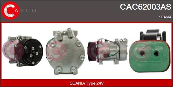 CASCO CAC62003AS Klimakompressor für SCANIA P,G,R,T - series LKW in Original Qualität
