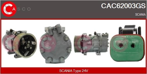 CASCO CAC62003GS Klimakompressor für SCANIA P,G,R,T - series LKW in Original Qualität