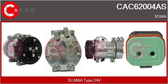 CASCO CAC62004AS Klimakompressor für SCANIA P,G,R,T - series LKW in Original Qualität