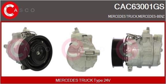 CAC63001GS CASCO Klimakompressor MERCEDES-BENZ ACTROS