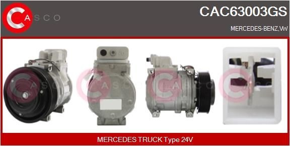 CASCO CAC63003GS Klimakompressor für MERCEDES-BENZ ATEGO LKW in Original Qualität