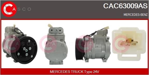 CASCO CAC63009AS Klimakompressor für MERCEDES-BENZ ACTROS MP2 / MP3 LKW in Original Qualität