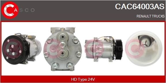 CASCO CAC64003AS Klimakompressor für RENAULT TRUCKS Magnum LKW in Original Qualität